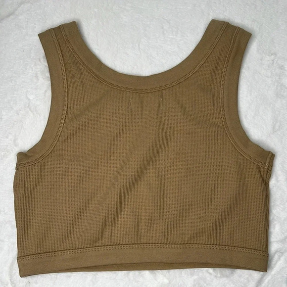 Madewell Crewneck Crop Tank Khaki Size M - Picture 7 of 8